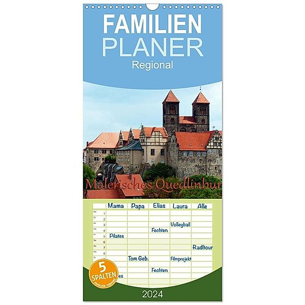 Familienplaner 2025 - Malerisches Quedlinburg mit 5 Spalten (Wandkalender, 21 x 45 cm) CALVENDO, Calvendo, Happyroger