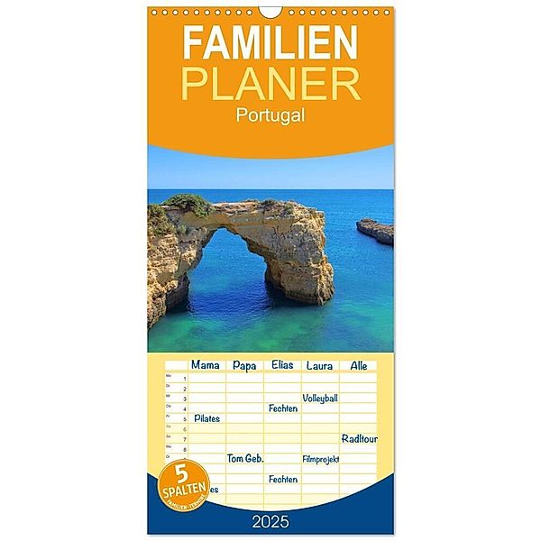 Familienplaner 2025 - Portugal mit 5 Spalten (Wandkalender, 21 x 45 cm) CALVENDO, Calvendo, LianeM