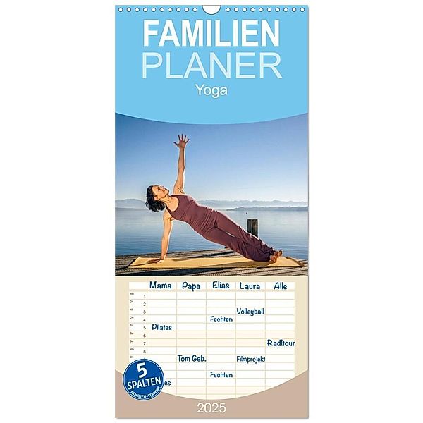 Familienplaner 2025 - Yoga mit 5 Spalten (Wandkalender, 21 x 45 cm) CALVENDO, Calvendo, Markus Gann (magann)