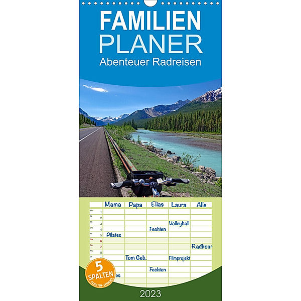 Familienplaner Abenteuer Radreisen (Wandkalender 2023 , 21 cm x 45 cm, hoch), Reinhard Pantke