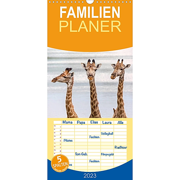 Familienplaner Afrikas Tierwelt: Giraffen (Wandkalender 2023 , 21 cm x 45 cm, hoch), Michael Voß
