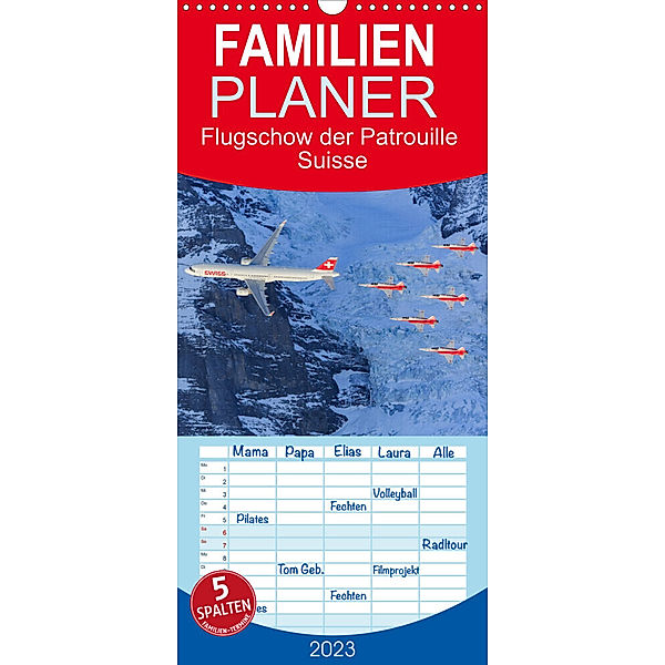 Familienplaner Akrobaten der Luft (Wandkalender 2023 , 21 cm x 45 cm, hoch), Andrea Schüpbach Photography and Travel