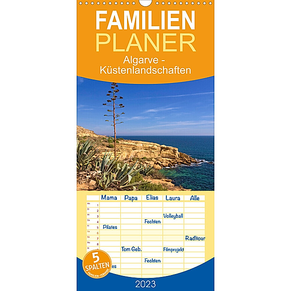 Familienplaner Algarve - Küstenlandschaften (Wandkalender 2023 , 21 cm x 45 cm, hoch), Klaus Kolfenbach