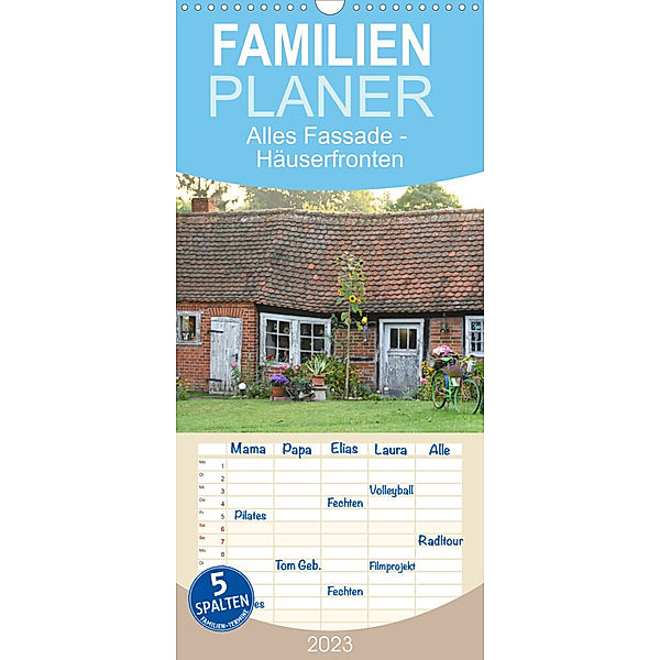 Familienplaner Alles Fassade - Wunderbare Häuserfronten (Wandkalender 2023 , 21 cm x 45 cm, hoch), Flori0