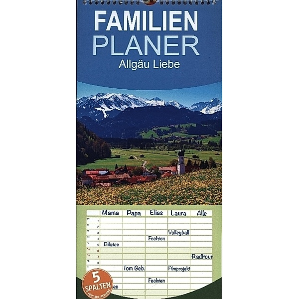 Familienplaner Allgäu Liebe (Wandkalender 2023 , 21 cm x 45 cm, hoch), Astrid Schmid