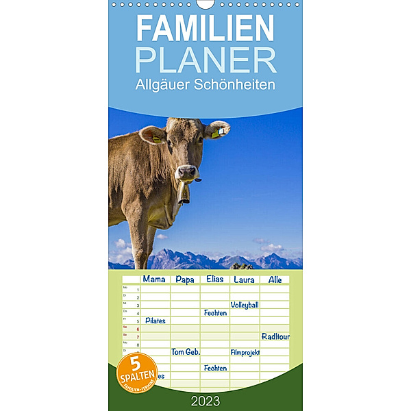 Familienplaner Allgäuer Schönheiten Allgäu - Land der Kühe (Wandkalender 2023 , 21 cm x 45 cm, hoch), Walter G. Allgöwer