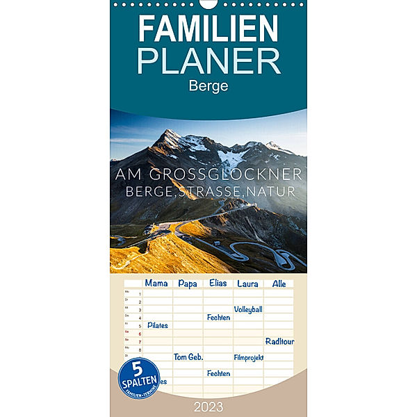 Familienplaner Am Großglockner. Berge, Straße, Natur (Wandkalender 2023 , 21 cm x 45 cm, hoch), Mikolaj Gospodarek