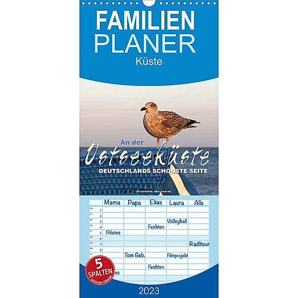 Familienplaner An der Ostseeküste - Deutschlands schönste Seite (Wandkalender 2023 , 21 cm x 45 cm, hoch), Udo Haafke