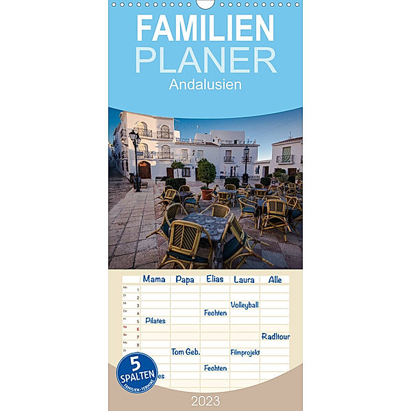 Familienplaner Andalusien (Wandkalender 2023 , 21 cm x 45 cm, hoch), Michael Fahrenbach