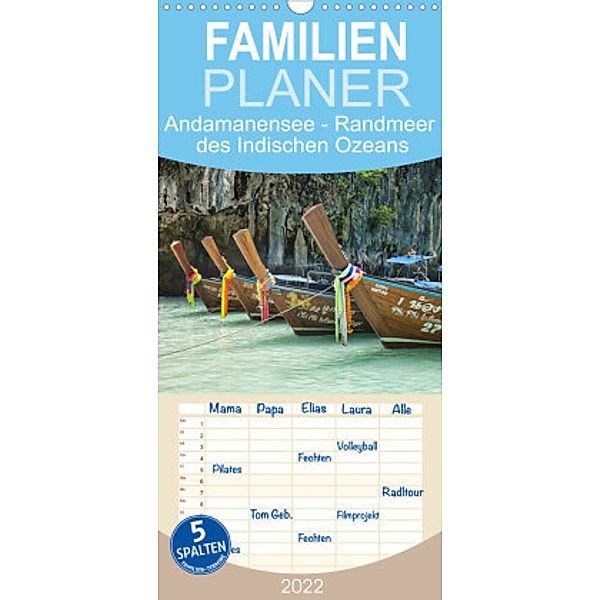 Familienplaner Andamanensee Randmeer des Indischen Ozeans (Wandkalender 2022 , 21 cm x 45 cm, hoch), Bernd Hartner