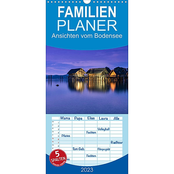 Familienplaner Ansichten vom Bodensee (Wandkalender 2023 , 21 cm x 45 cm, hoch), Klaus Hoffmann