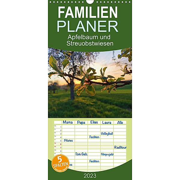Familienplaner Apfelbaum und Streuobstwiesen (Wandkalender 2023 , 21 cm x 45 cm, hoch), Stefan Weis