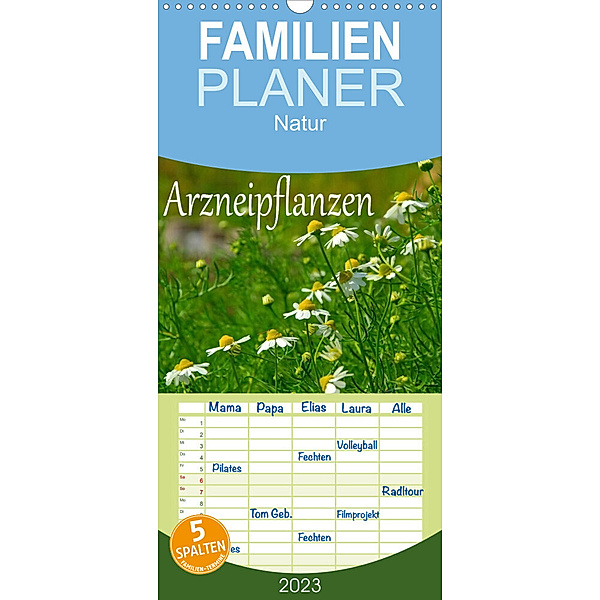 Familienplaner Arzneipflanzen (Wandkalender 2023 , 21 cm x 45 cm, hoch), LianeM