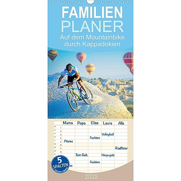 Familienplaner Auf dem Mountainbike durch Kappadokien (Wandkalender 2022 , 21 cm x 45 cm, hoch), Calvendo