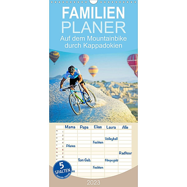 Familienplaner Auf dem Mountainbike durch Kappadokien (Wandkalender 2023 , 21 cm x 45 cm, hoch), Calvendo
