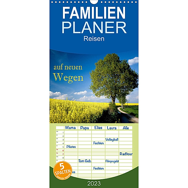 Familienplaner Auf neuen Wegen (Wandkalender 2023 , 21 cm x 45 cm, hoch), Hans Pfleger