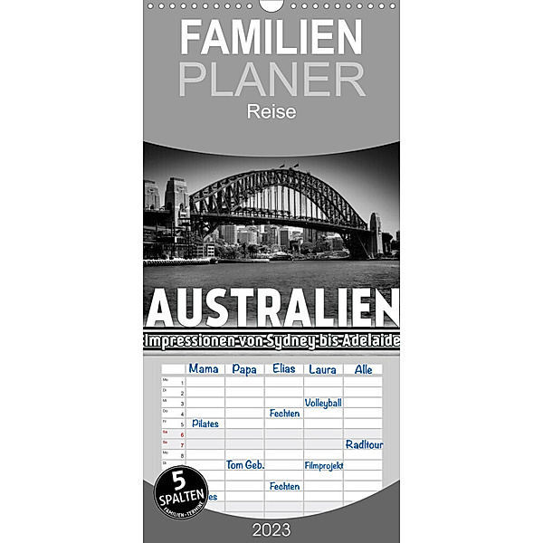 Familienplaner AUSTRALIEN Impressionen von Sydney bis Adelaide (Wandkalender 2023 , 21 cm x 45 cm, hoch), Melanie Viola