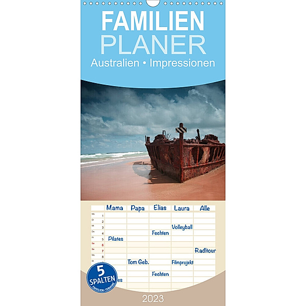 Familienplaner Australien - Impressionen (Wandkalender 2023 , 21 cm x 45 cm, hoch), Elisabeth Stanzer