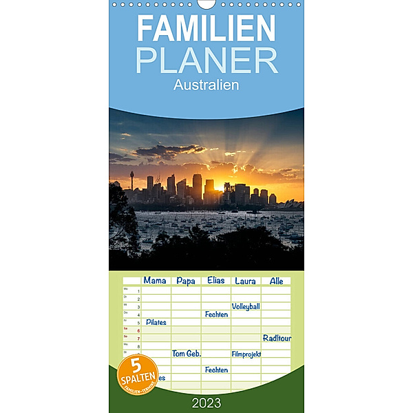Familienplaner Australien (Wandkalender 2023 , 21 cm x 45 cm, hoch), Markus Gann (magann)