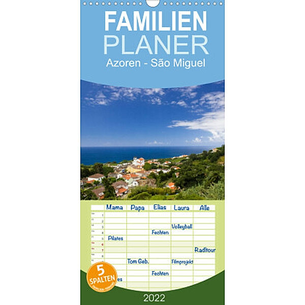 Familienplaner Azoren - São Miguel (Wandkalender 2022 , 21 cm x 45 cm, hoch), Susanne Schlüter