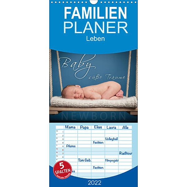 Familienplaner Baby - süße Träume (Wandkalender 2022 , 21 cm x 45 cm, hoch), Monika Schöb