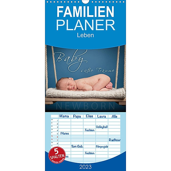 Familienplaner Baby - süße Träume (Wandkalender 2023 , 21 cm x 45 cm, hoch), Monika Schöb