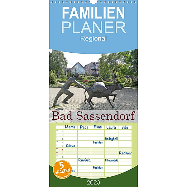 Familienplaner Bad Sassendorf (Wandkalender 2023 , 21 cm x 45 cm, hoch), Janne