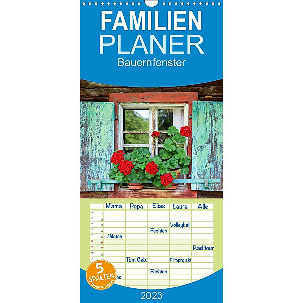 Familienplaner Bauernfenster (Wandkalender 2023 , 21 cm x 45 cm, hoch), Dirk Ehrentraut