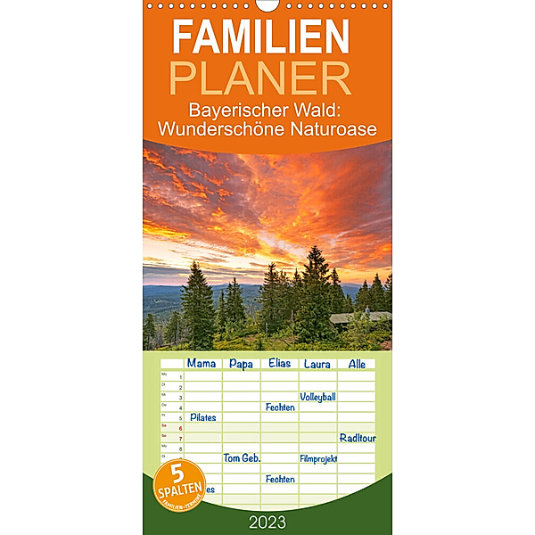 Familienplaner Bayerischer Wald: Wunderschöne Naturoase (Wandkalender 2023 , 21 cm x 45 cm, hoch), Calvendo