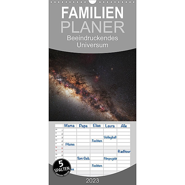 Familienplaner Beeindruckendes Universum (Wandkalender 2023 , 21 cm x 45 cm, hoch), Stefan Westphal