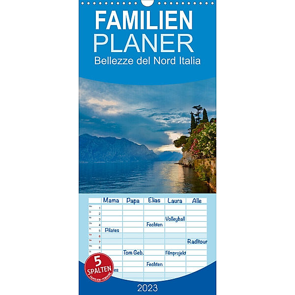 Familienplaner Bellezze del Nord Italia (Wandkalender 2023 , 21 cm x 45 cm, hoch), Clemens Stenner