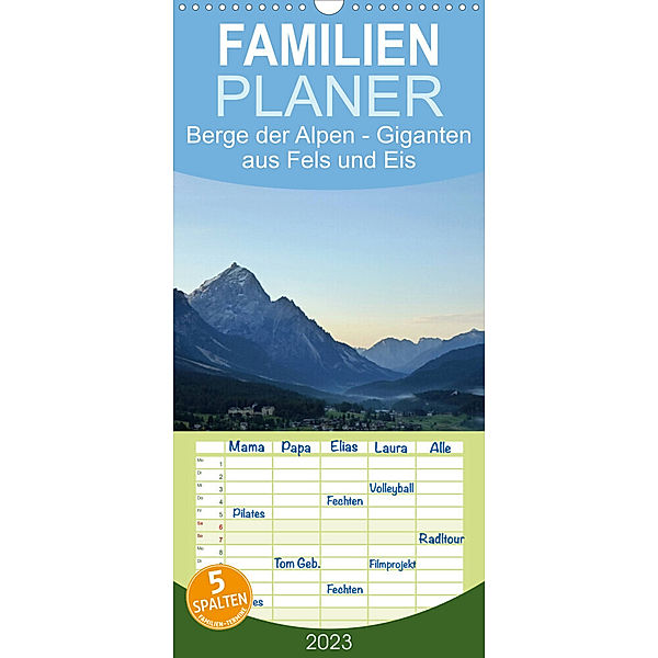 Familienplaner Berge der Alpen - Giganten aus Fels und Eis (Wandkalender 2023 , 21 cm x 45 cm, hoch), Markus Peceny