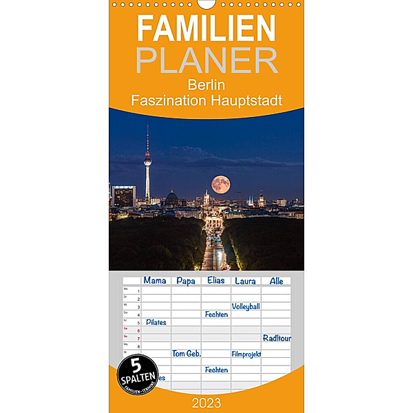 Familienplaner Berlin - Faszination Hauptstadt (Wandkalender 2023 , 21 cm x 45 cm, hoch), Jean Claude Castor I 030mm-photography