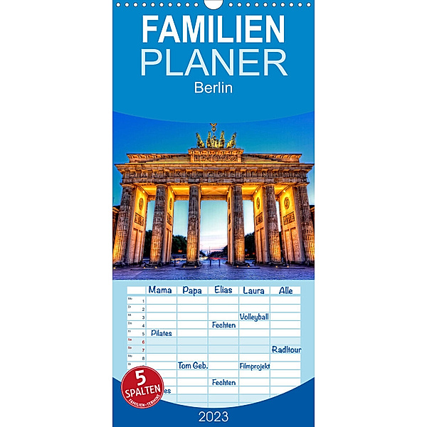 Familienplaner Berlin (Wandkalender 2023 , 21 cm x 45 cm, hoch), Markus Will