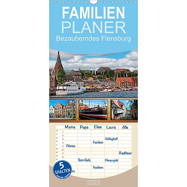 Familienplaner Bezauberndes Flensburg (Wandkalender 2023 , 21 cm x 45 cm, hoch), Peter Roder