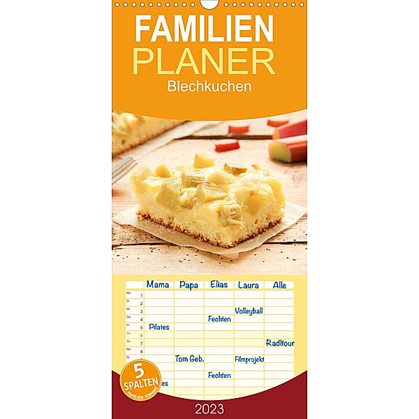 Familienplaner Blechkuchen (Wandkalender 2023 , 21 cm x 45 cm, hoch), EFLStudioArt