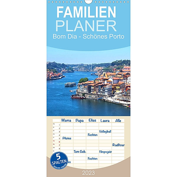 Familienplaner Bom Dia Schönes Porto (Wandkalender 2023 , 21 cm x 45 cm, hoch), Marion Meyer © Stimmungsbilder1