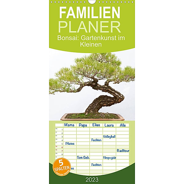 Familienplaner Bonsai: Gartenkunst im Kleinen (Wandkalender 2023 , 21 cm x 45 cm, hoch), Calvendo