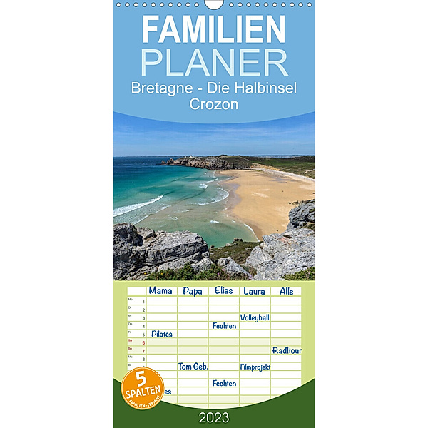 Familienplaner Bretagne - Die Halbinsel Crozon (Wandkalender 2023 , 21 cm x 45 cm, hoch), Klaus Hoffmann