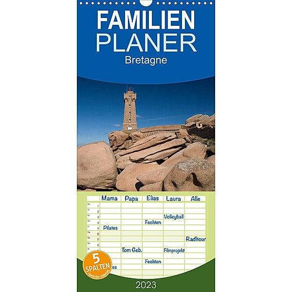 Familienplaner Bretagne (Wandkalender 2023 , 21 cm x 45 cm, hoch), Frauke Scholz