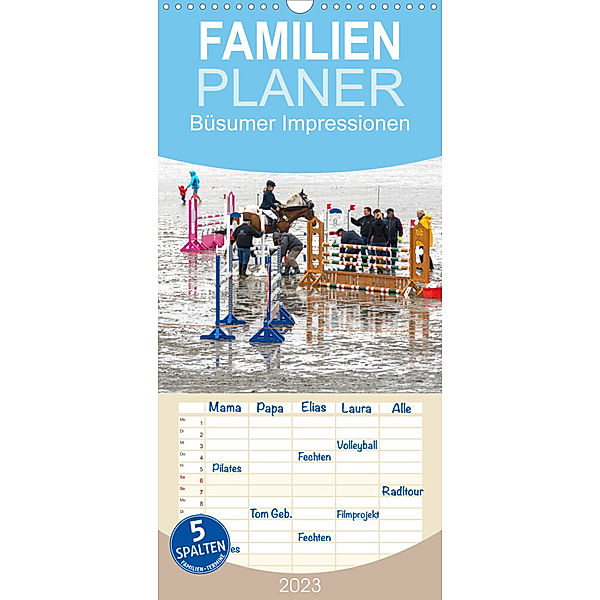 Familienplaner Büsumer Impressionen (Wandkalender 2023 , 21 cm x 45 cm, hoch), DeBillermoker