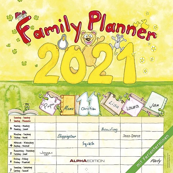 Familienplaner Cartoon 2021