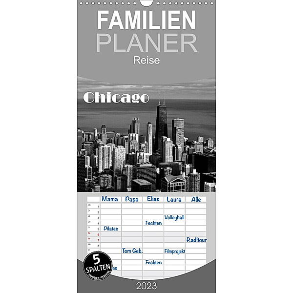 Familienplaner Chicago 2023 (Wandkalender 2023 , 21 cm x 45 cm, hoch), Detlef Kolbe (Dex - Foto)