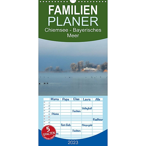 Familienplaner Chiemsee - Bayerisches Meer (Wandkalender 2023 , 21 cm x 45 cm, hoch), J. R. Bogner