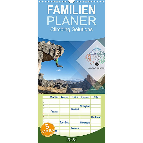 Familienplaner Climbing Solutions - Bergsport weltweit (Wandkalender 2023 , 21 cm x 45 cm, hoch), Stefan Brunner