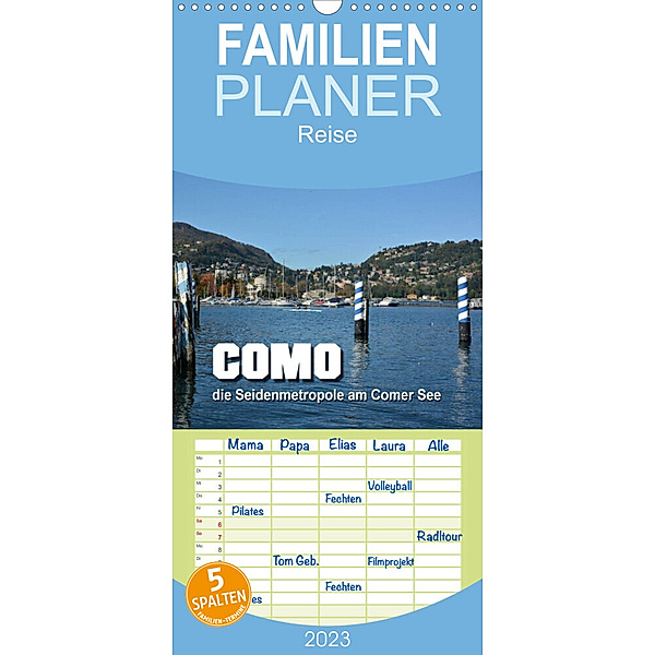 Familienplaner Como - Seidenmetropole am Comer See (Wandkalender 2023 , 21 cm x 45 cm, hoch), Thomas Bartruff