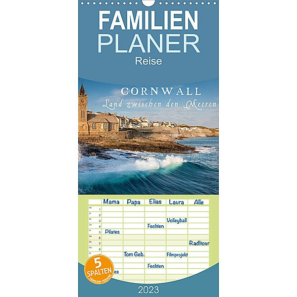 Familienplaner Cornwall - Land zwischen den Meeren (Wandkalender 2023 , 21 cm x 45 cm, hoch), Christian Müringer