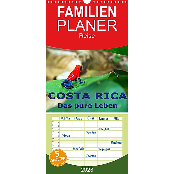 Familienplaner Costa Rica - das pure Leben (Wandkalender 2023 , 21 cm x 45 cm, hoch), Andreas Schön, Berlin