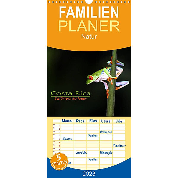 Familienplaner Costa Rica - Die Farben der Natur (Wandkalender 2023 , 21 cm x 45 cm, hoch), Dirk Stamm