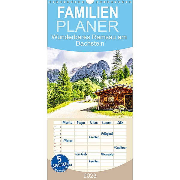 Familienplaner Das wunderbare Ramsau am Fuße des Dachsteins (Wandkalender 2023 , 21 cm x 45 cm, hoch), Solveig Rogalski